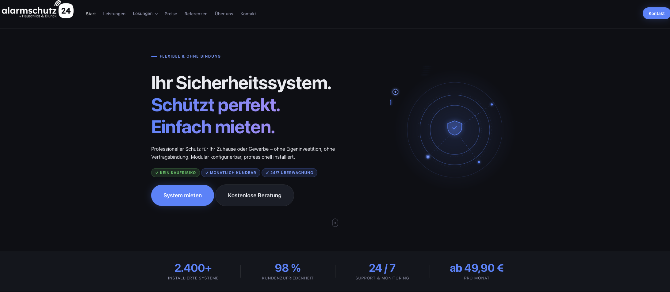 Alarmschutz24 Website Screenshot