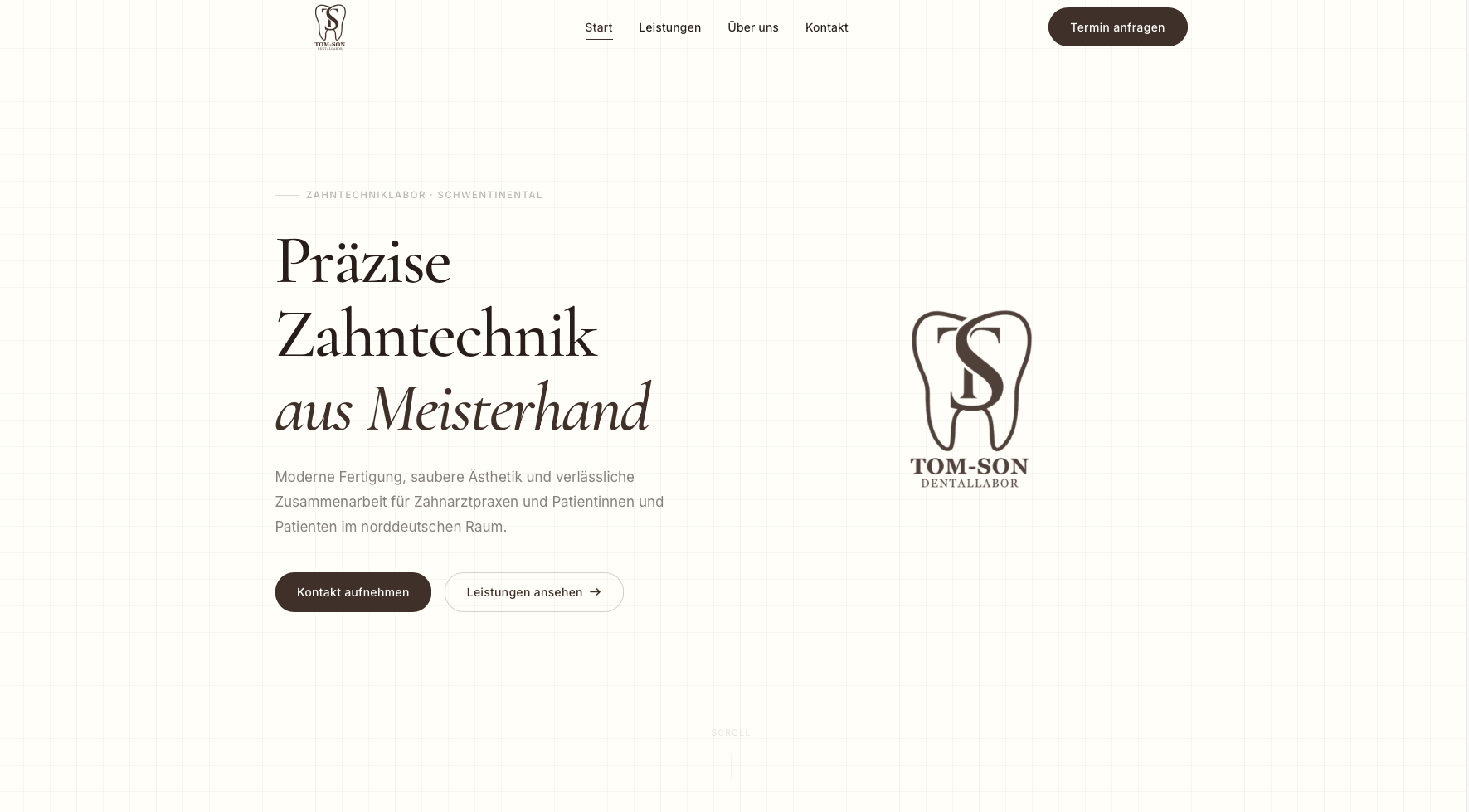 Tomson Dental Website Screenshot